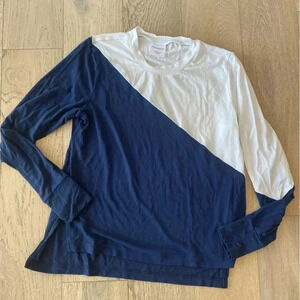 Summersalt Long Sleeve Tee White Blue Small
